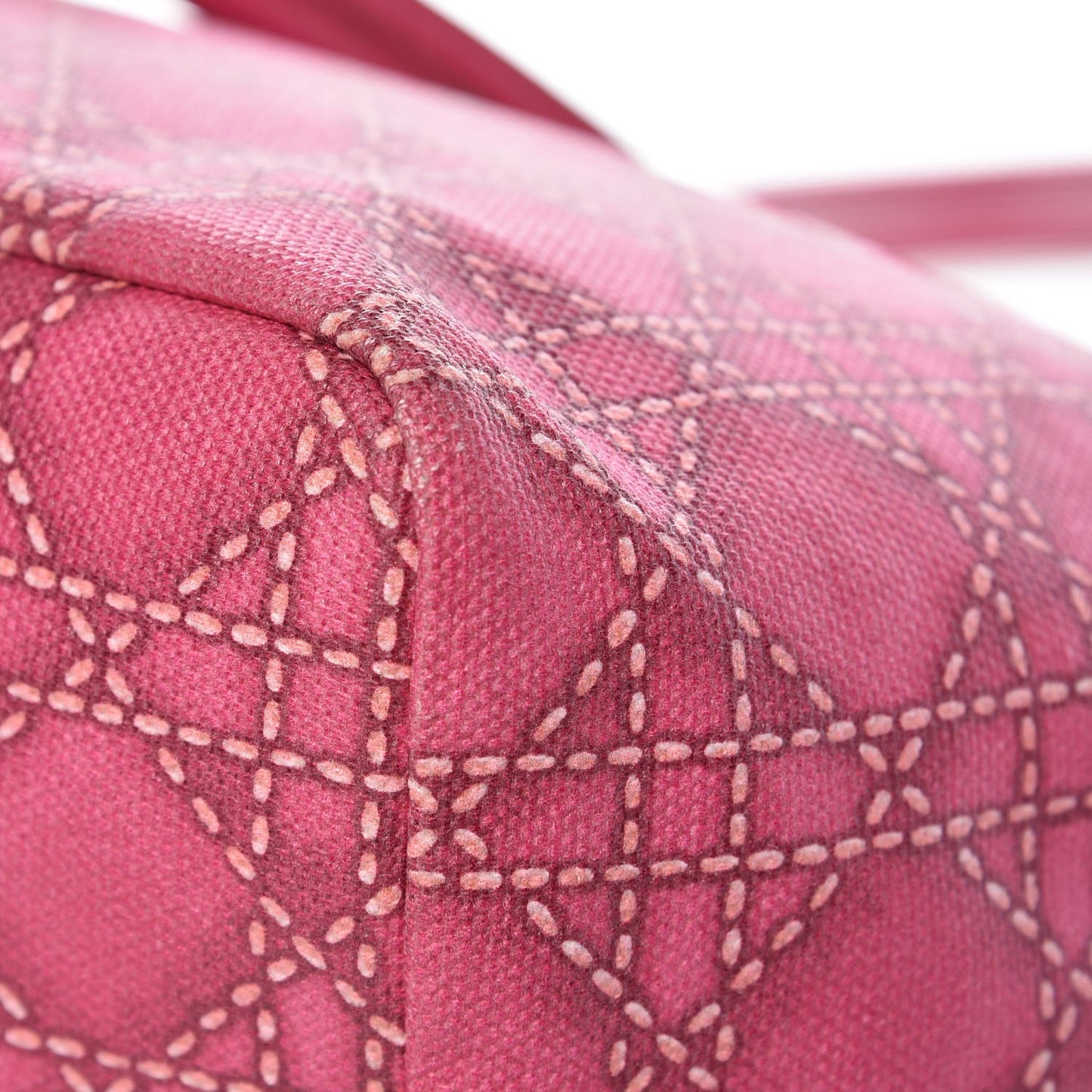 Coated Canvas Cannage Print Cherie Tote Pink