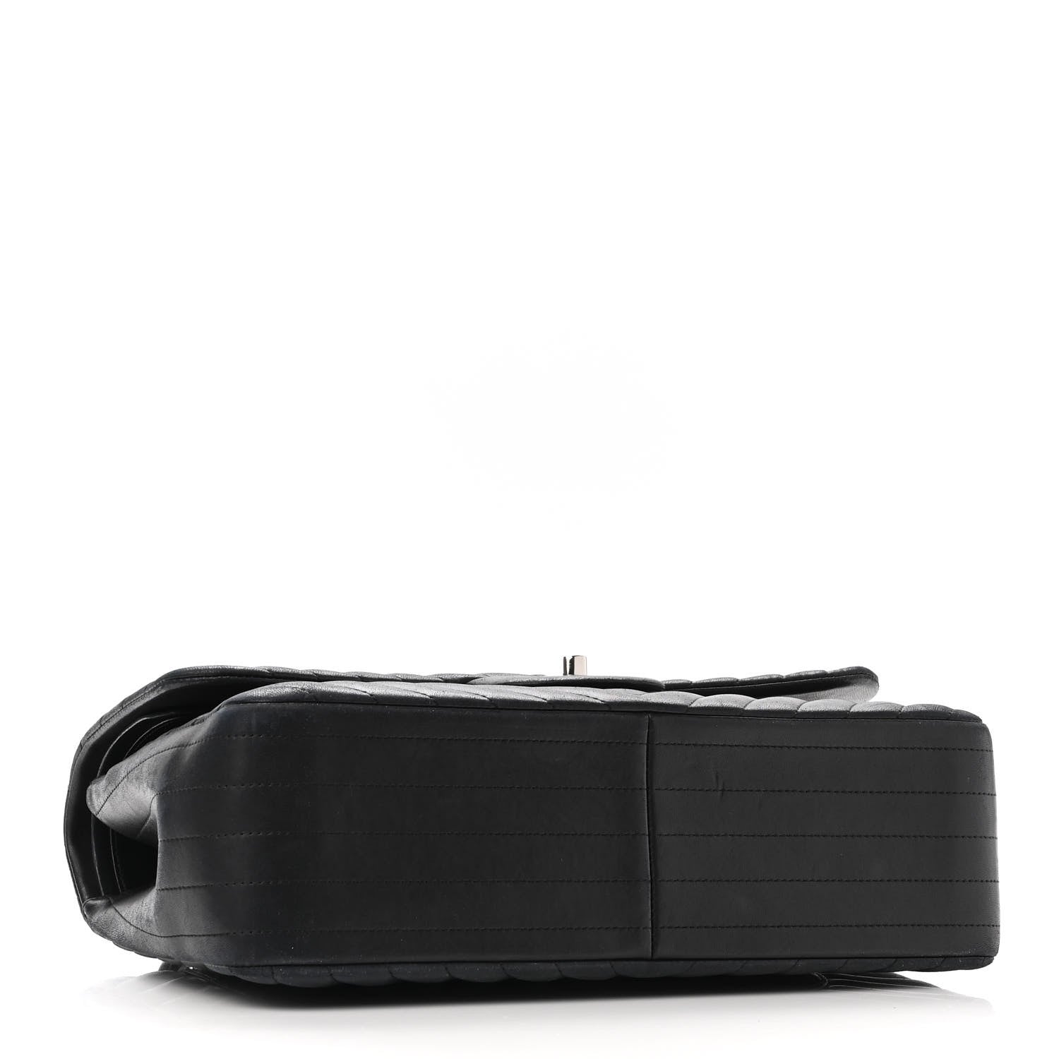 Chanel Lambskin Chevron Quilted Jumbo Double Flap Black 4 of 10