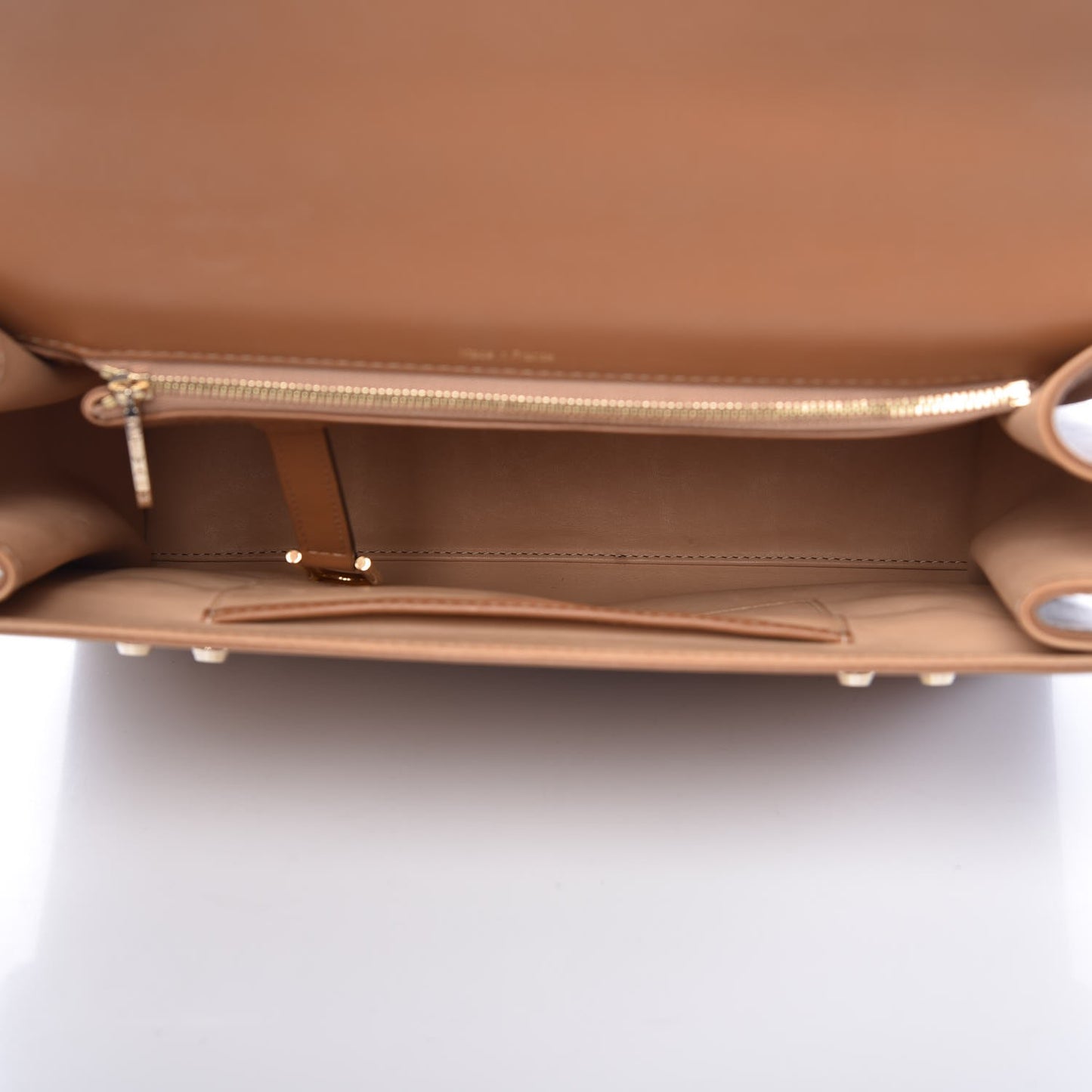Smooth Calfskin GM Tempete Satchel Camel
