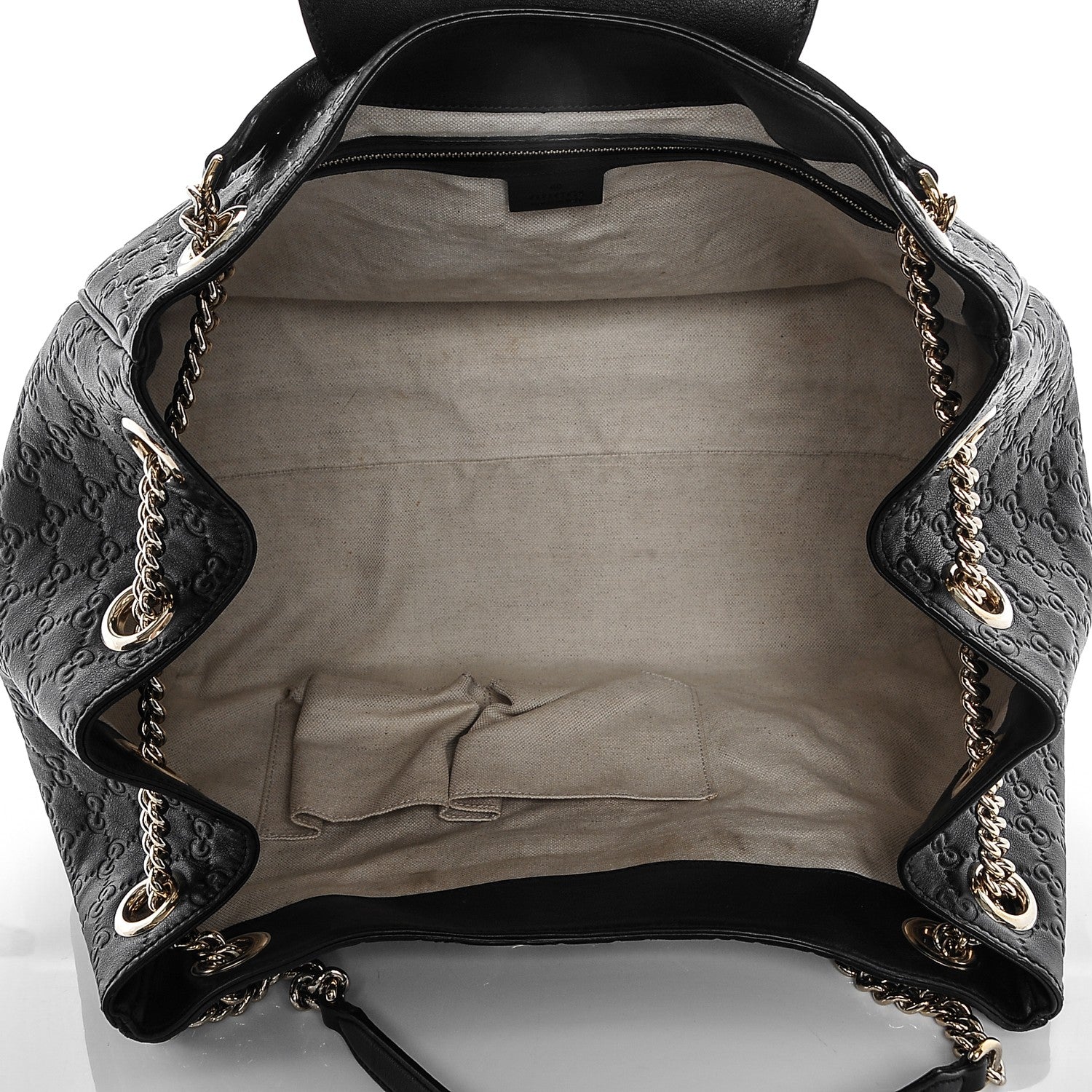 Gucci Guccissima Medium Emily Shoulder Bag Black 6 of 8