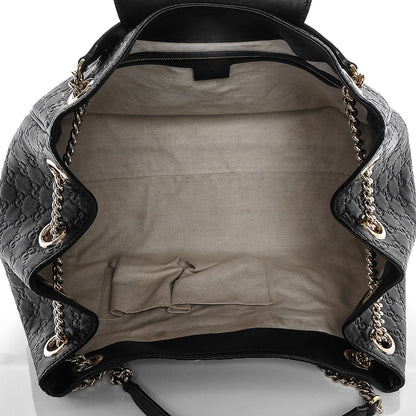 Gucci Guccissima Medium Emily Shoulder Bag Black 6 of 8