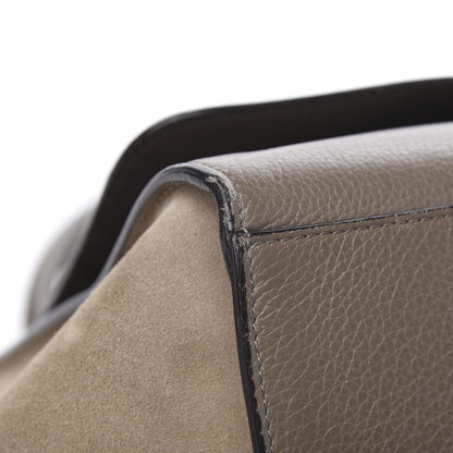 Celine Drummed Calfskin Suede Medium Trapeze Taupe 7 of 20