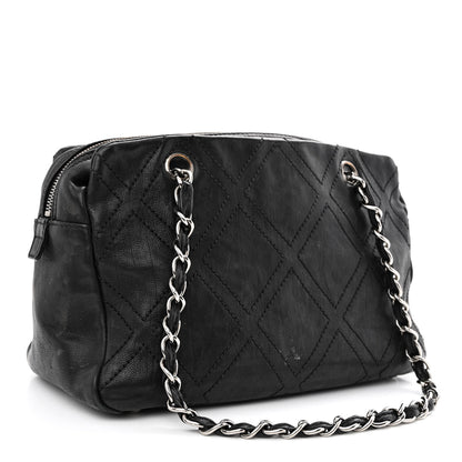 Chanel Calfskin Small Diamond Stitch Tote Black 3 of 15