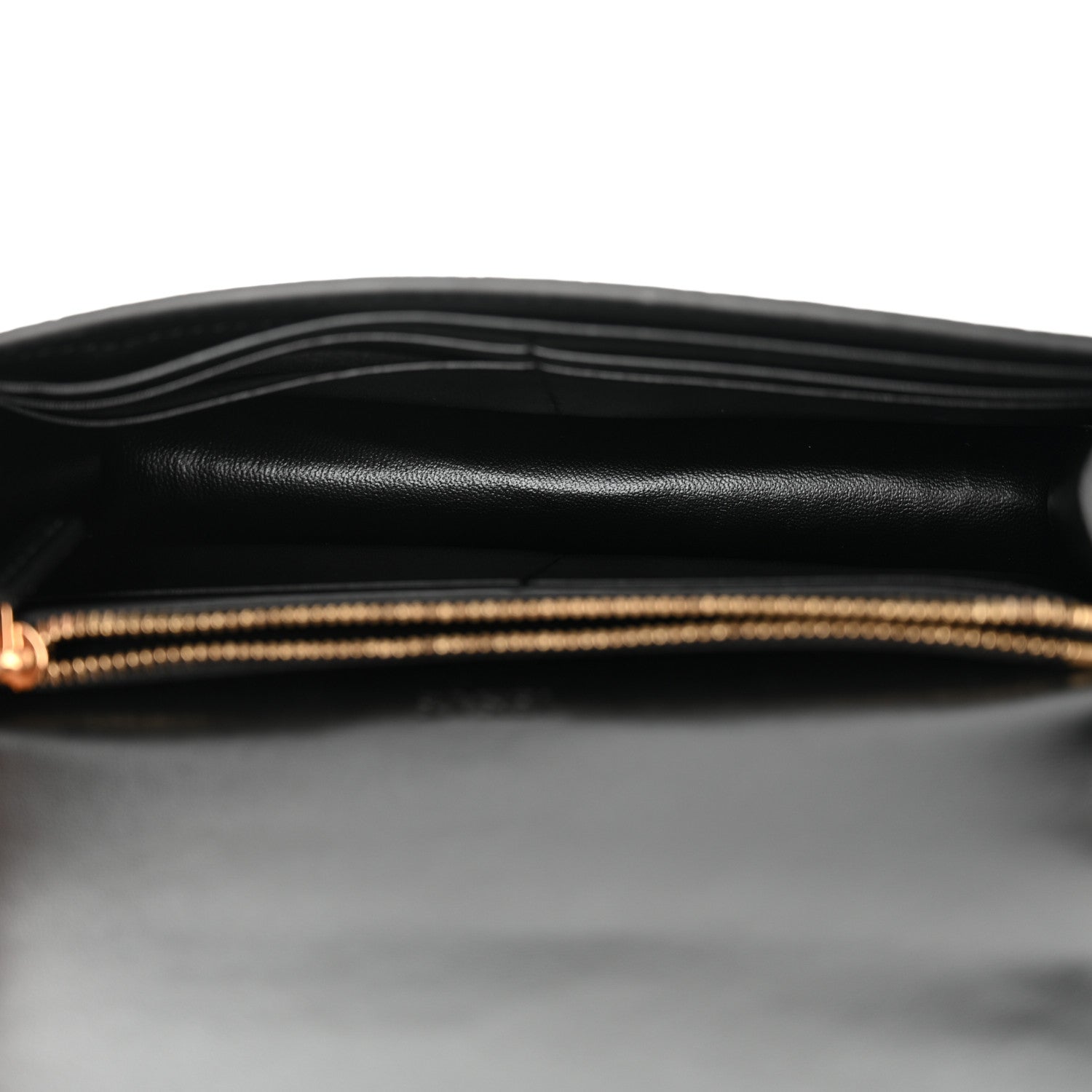 Versace Crocodile Embossed Calfskin Greca Goddess Wallet On Chain Black 5 of 10