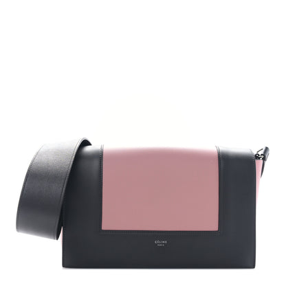 Celine Shiny Smooth Calfskin Medium Frame Shoulder Bag Liquorice Antique Rose 1 of 9