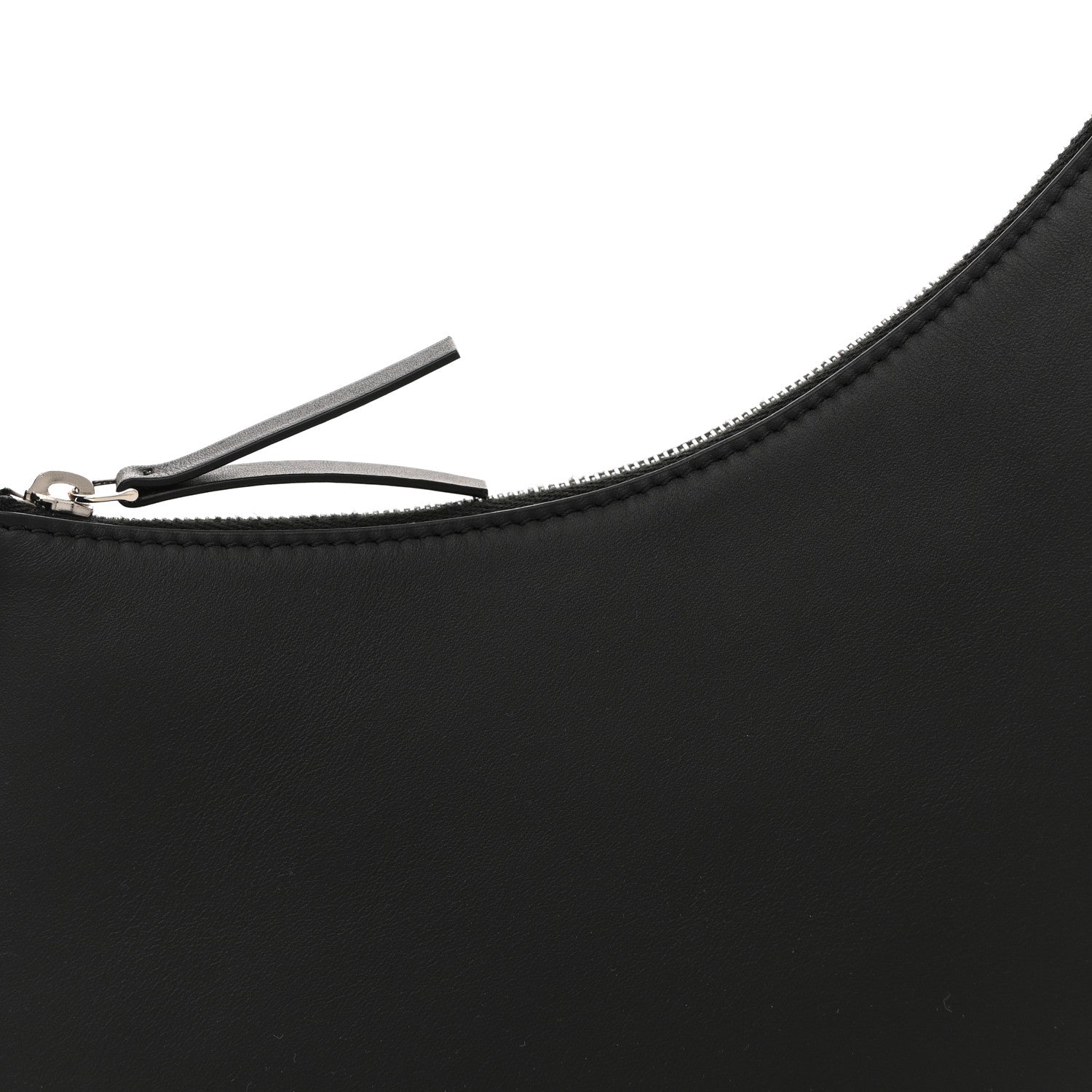 The Row Smooth Calfskin Half Moon Shoulder Bag Black 7 of 9