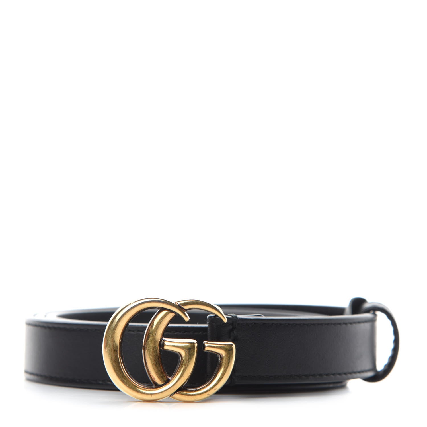 Gucci Calfskin Double G 20mm Belt 90 36 Black 1 of 4