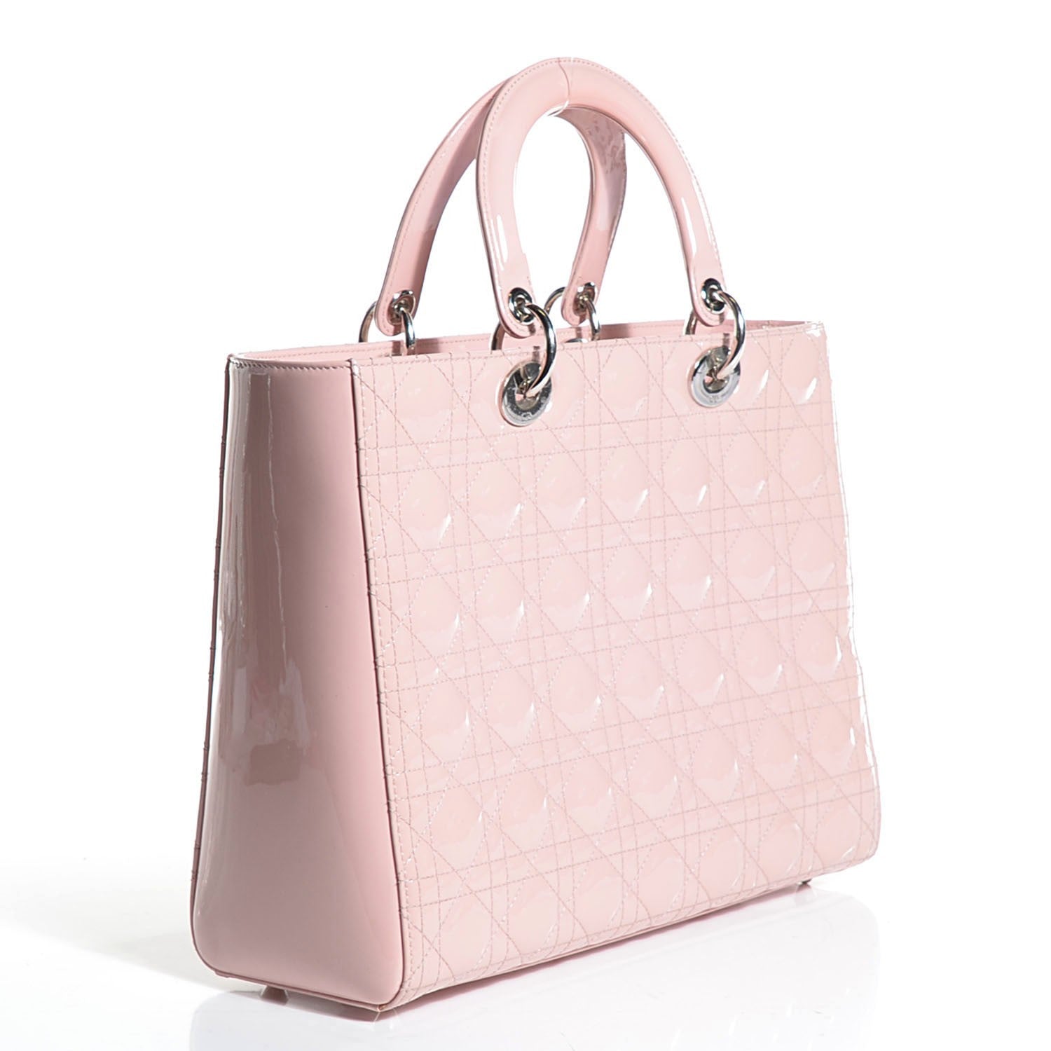 Christian Dior Patent Cannage Large Lady Dior Light Pink 4 of 9