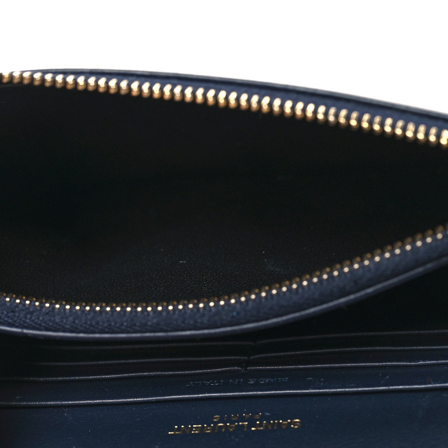 Smooth Calfskin Classic Monogram Kate Tassel Chain Wallet Marine