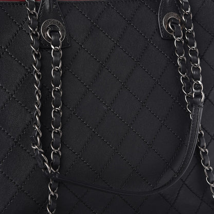 Chanel Calfskin Stitched Medium Shopping Tote Black 11 of 15