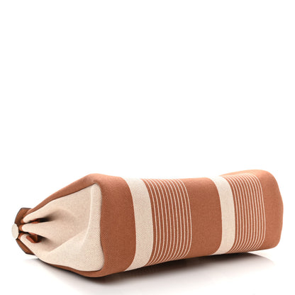 Hermes Vache Hunter Toile H Vibration Herbag Zip Retourne 31 PM Fauve Ecru Beige 5 of 10