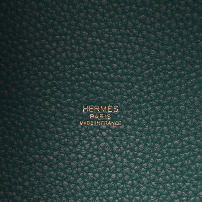 Hermes Taurillon Clemence Picotin Lock 26 GM Vert Vertigo 6 of 8