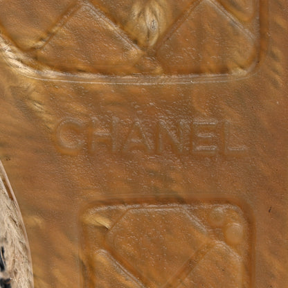 Chanel Lambskin Quilted CC Chain Espadrille Mules 36 Navy Black 8 of 9