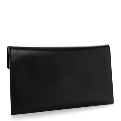 Saint Laurent Smooth Shiny Calfskin Monogram Uptown Pouch Black 3 of 12