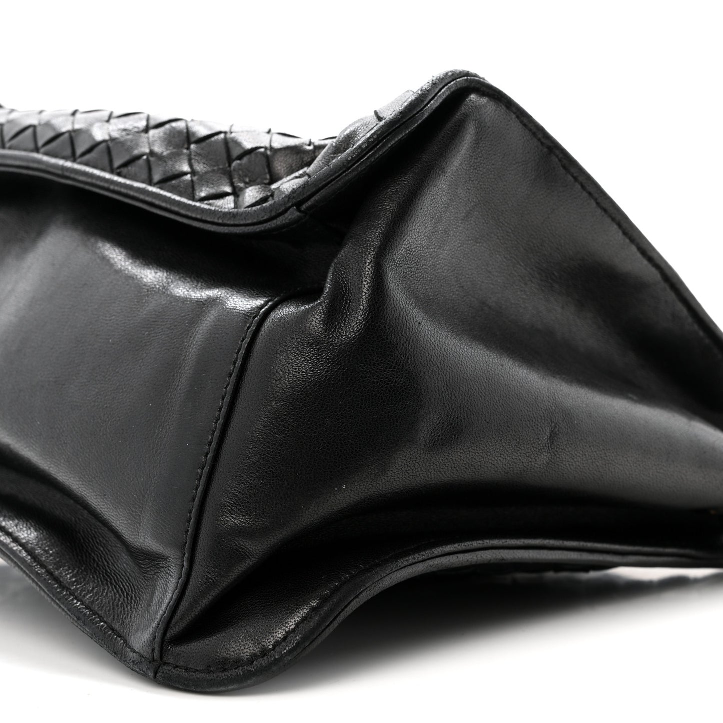 Nappa Intrecciato Small Hobo Shoulder Bag Black