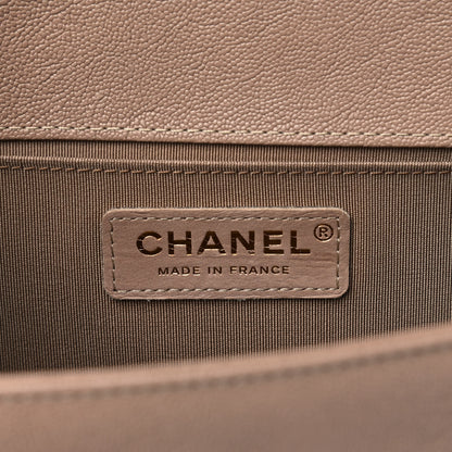 Chanel Caviar Quilted Medium Boy Flap Beige 5 of 5