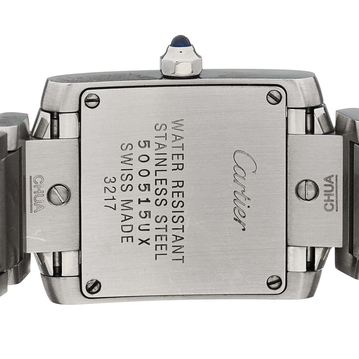 Cartier Stainless Steel Diamond 20mm Tank Francaise Quartz Watch 4 of 5