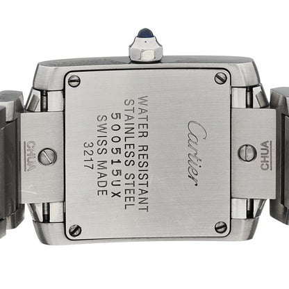 Cartier Stainless Steel Diamond 20mm Tank Francaise Quartz Watch 4 of 5
