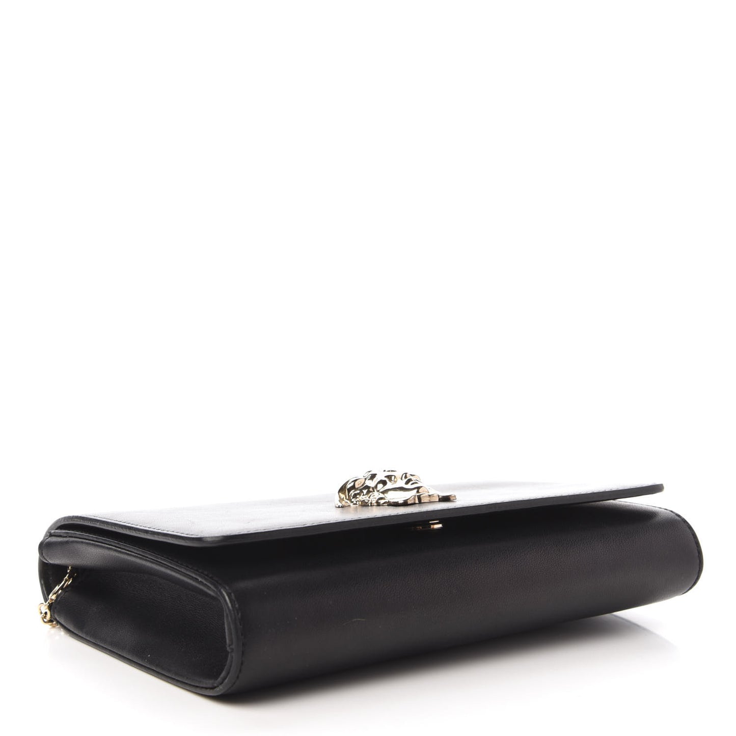 Vitello Palazzo Medusa Evening Clutch Bag Black