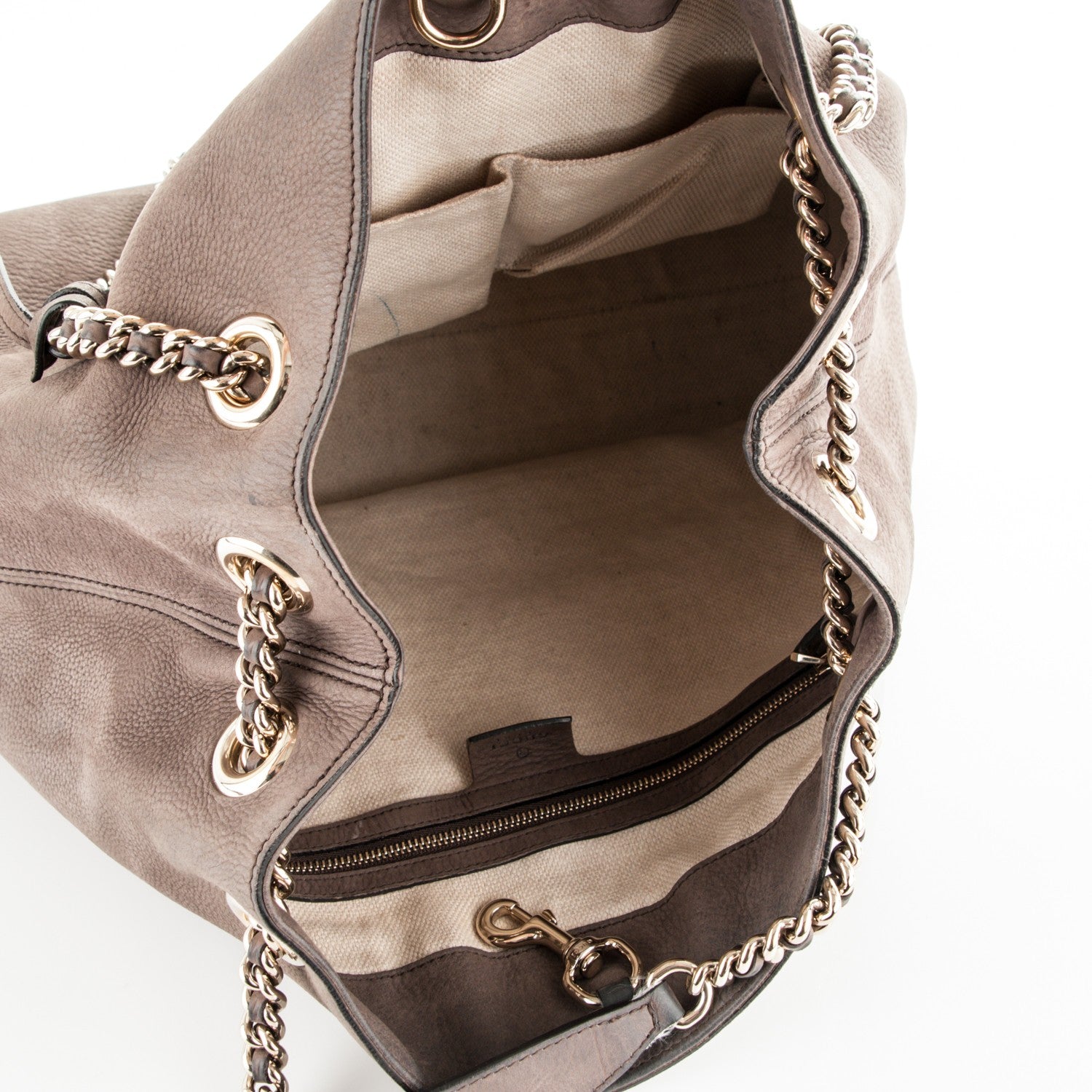 Gucci Vitello Range Medium Soho Chain Shoulder Bag Grey Field 5 of 7