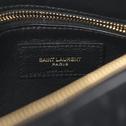 Saint Laurent Suede All-Over Monogram Crossbody Black 6 of 10