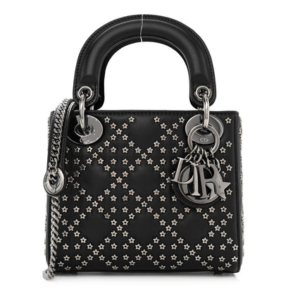 Christian Dior Lambskin Cannage Lucky Star Studded Mini Lady Dior Black Black 1 of 13