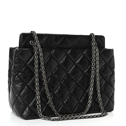 Chanel Aged Calfskin Quilted Reissue 2.55 Tote Black 2 of 4
