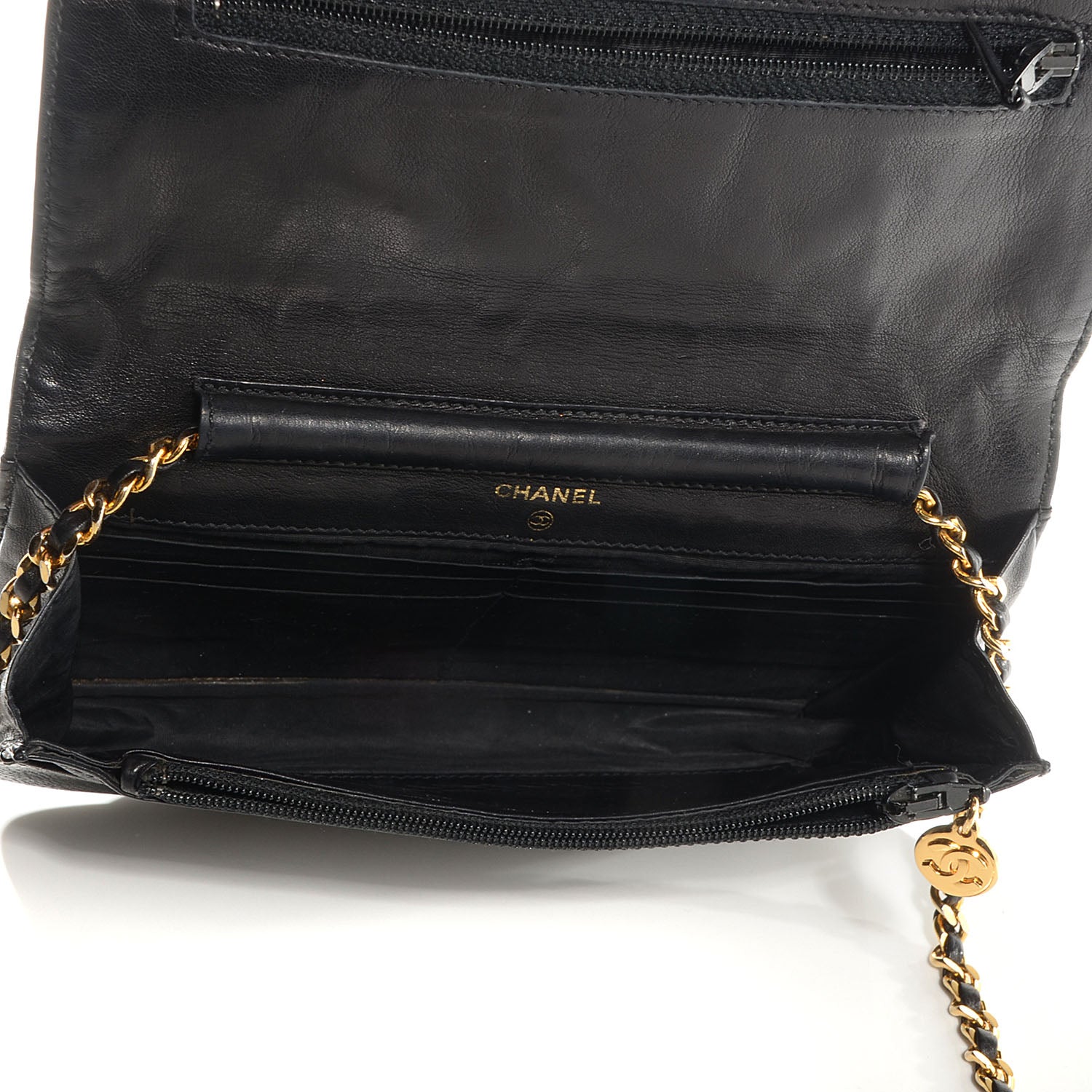 Chanel Caviar Timeless CC Wallet on Chain WOC Black 5 of 8
