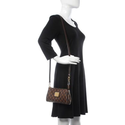 Louis Vuitton Damier Ebene Eva Clutch 2 of 9