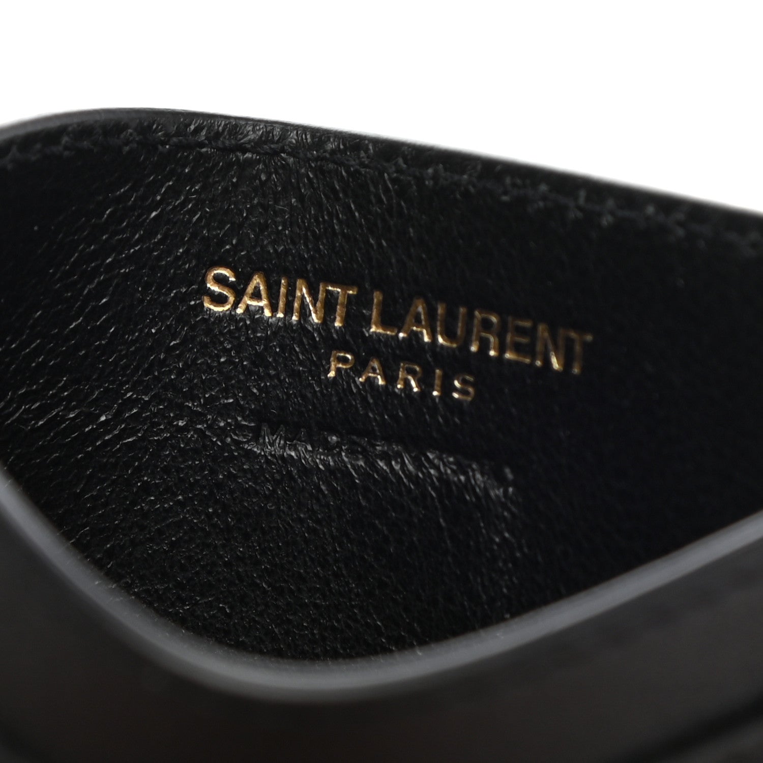 Saint Laurent Calfskin Monogram Credit Card Case Black 6 of 8