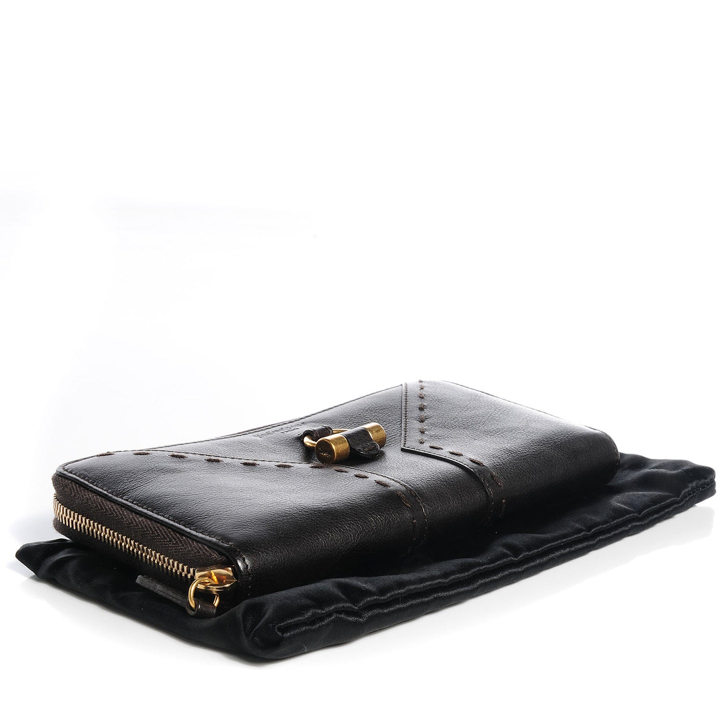 Leather Muse Zip Around Wallet Brown