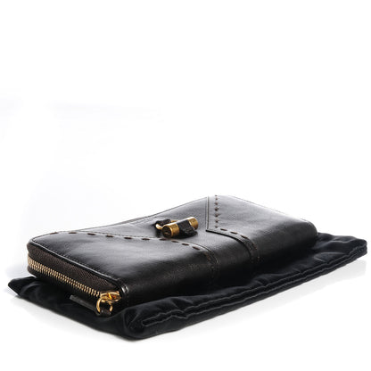 Saint Laurent Leather Muse Zip Around Wallet Brown 5 of 9