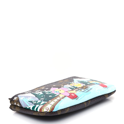 Louis Vuitton Monogram 2023 Christmas Animation Alpine Key Pouch Pink 4 of 8