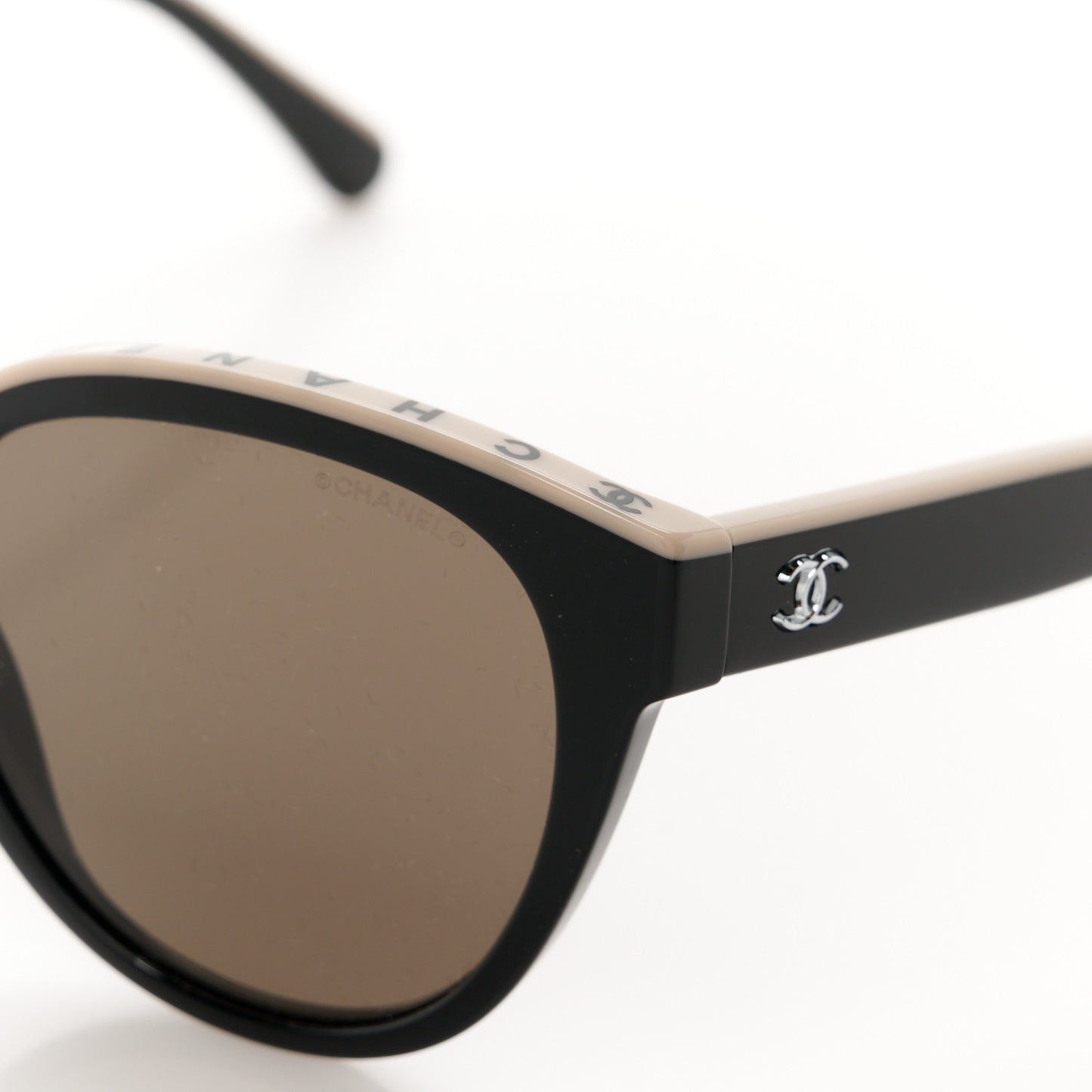 Acetate CC Butterfly Sunglasses 5414 Black Beige