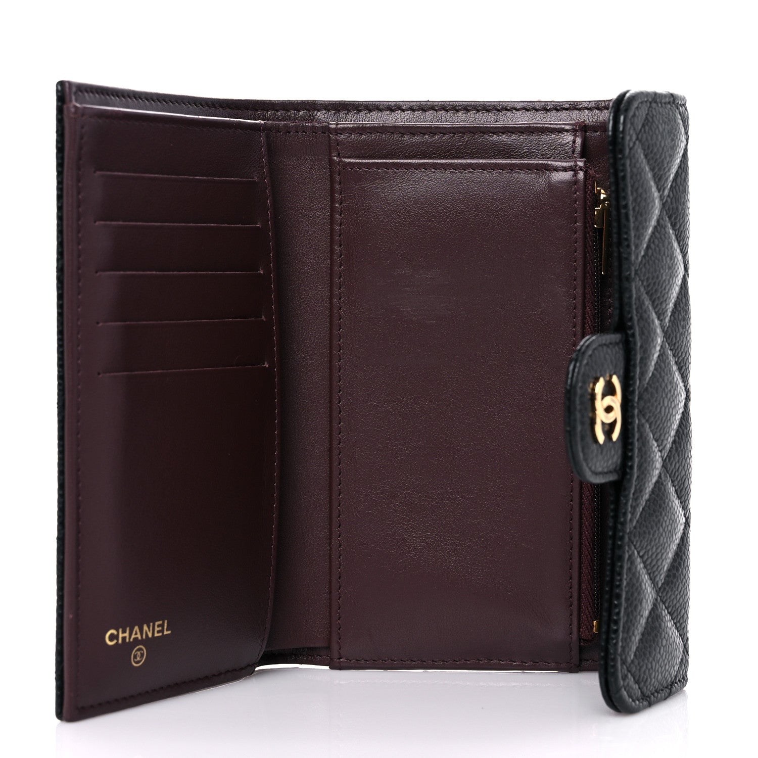 Chanel Caviar Quilted Medium Flap Wallet Black 7 of 12