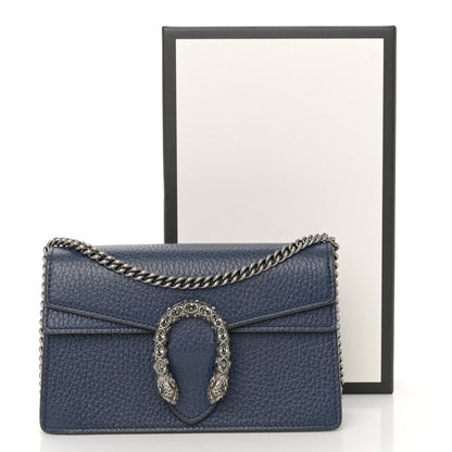 Gucci Dollar Calfskin Crystal Super Mini Dionysus Shoulder Bag Blue Agata Black Diamond 10 of 10