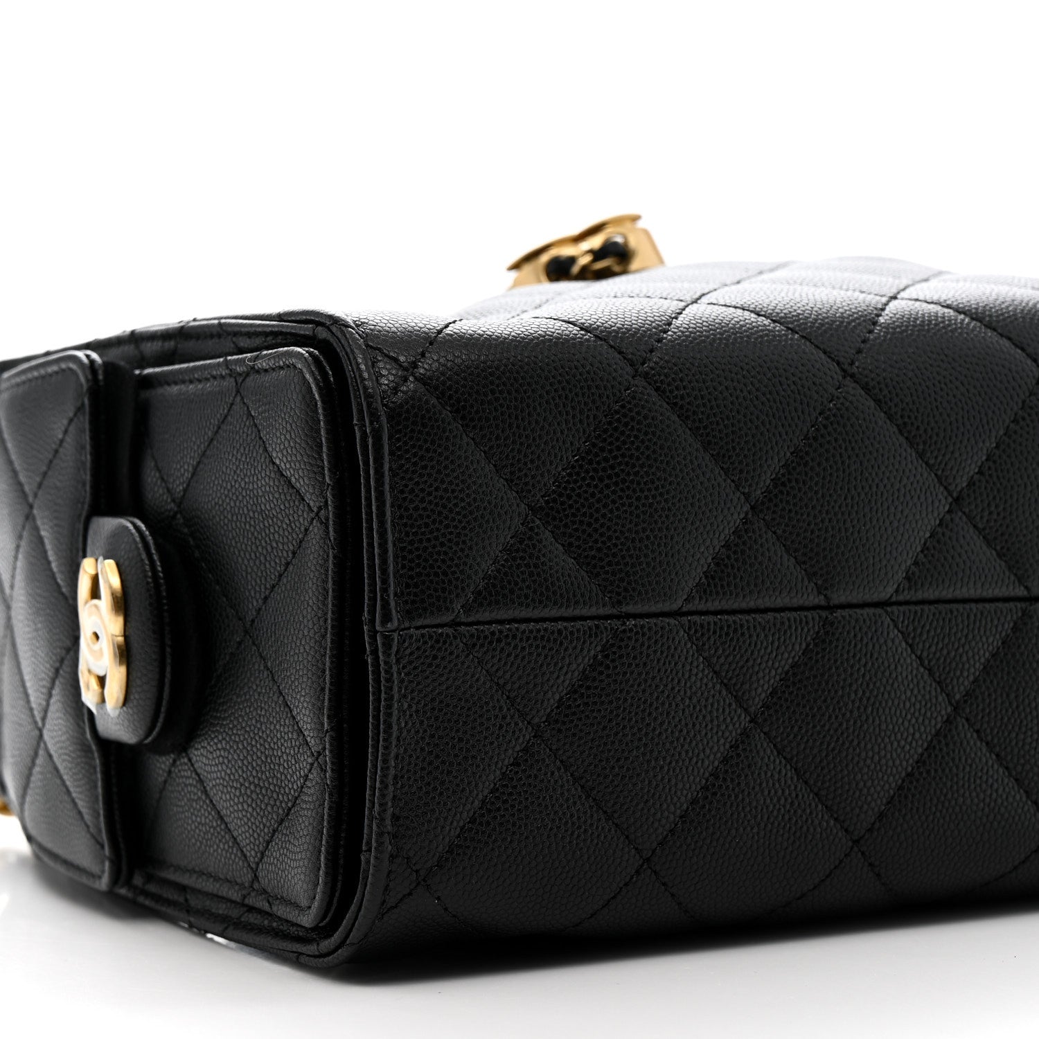 Chanel Caviar Quilted Mini Chanel 25 Handbag Black 9 of 12