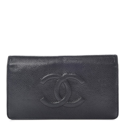 Chanel Caviar Timeless CC Yen Wallet Black 1 of 10