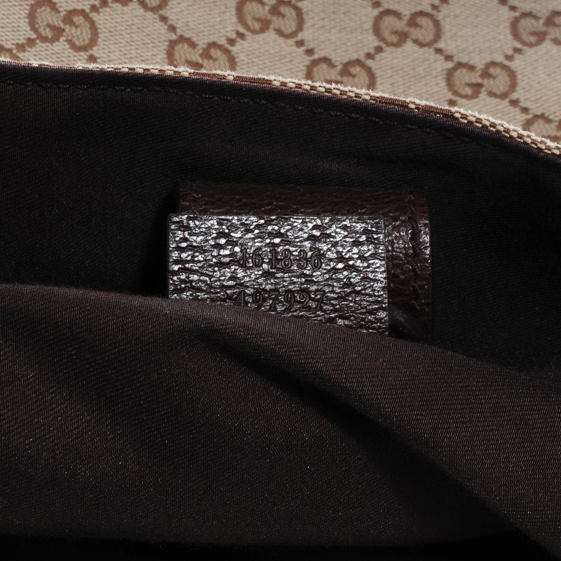 Gucci GG Monogram Medium Web Handle Double Pocket Tote Brown 7 of 7