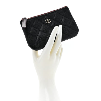 Chanel Caviar Quilted Small Cosmetic Case Black 2 of 8