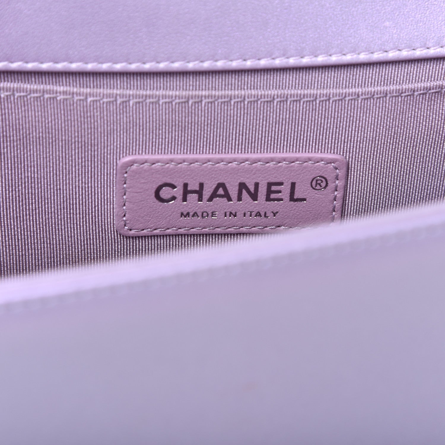 Chanel Metallic Lambskin Chevron Quilted Medium Boy Flap Purple 8 of 11