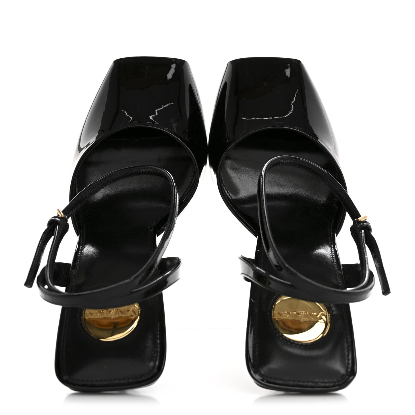 Patent Calfskin La Scandale 110 Sandals 38.5 Black