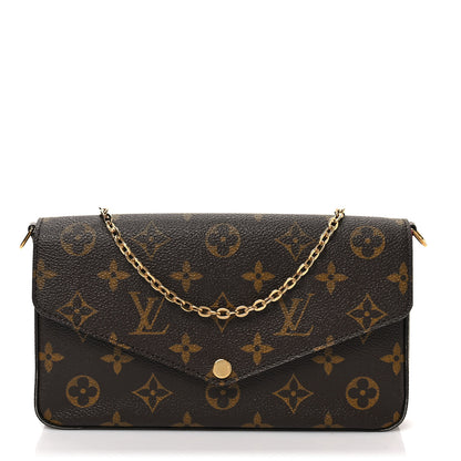 Louis Vuitton Monogram Pochette Felicie Chain Wallet Fuchsia 3 of 9