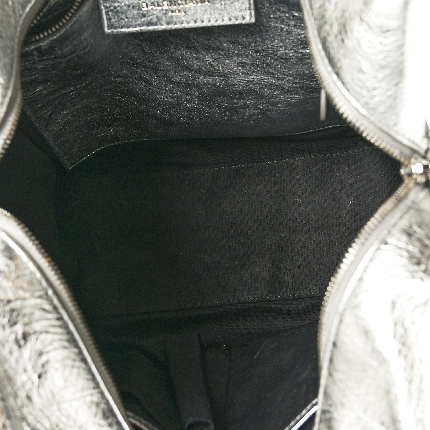 Balenciaga Metallic Calfskin S Bazar Shopper Tote Silver Hardware 5 of 11