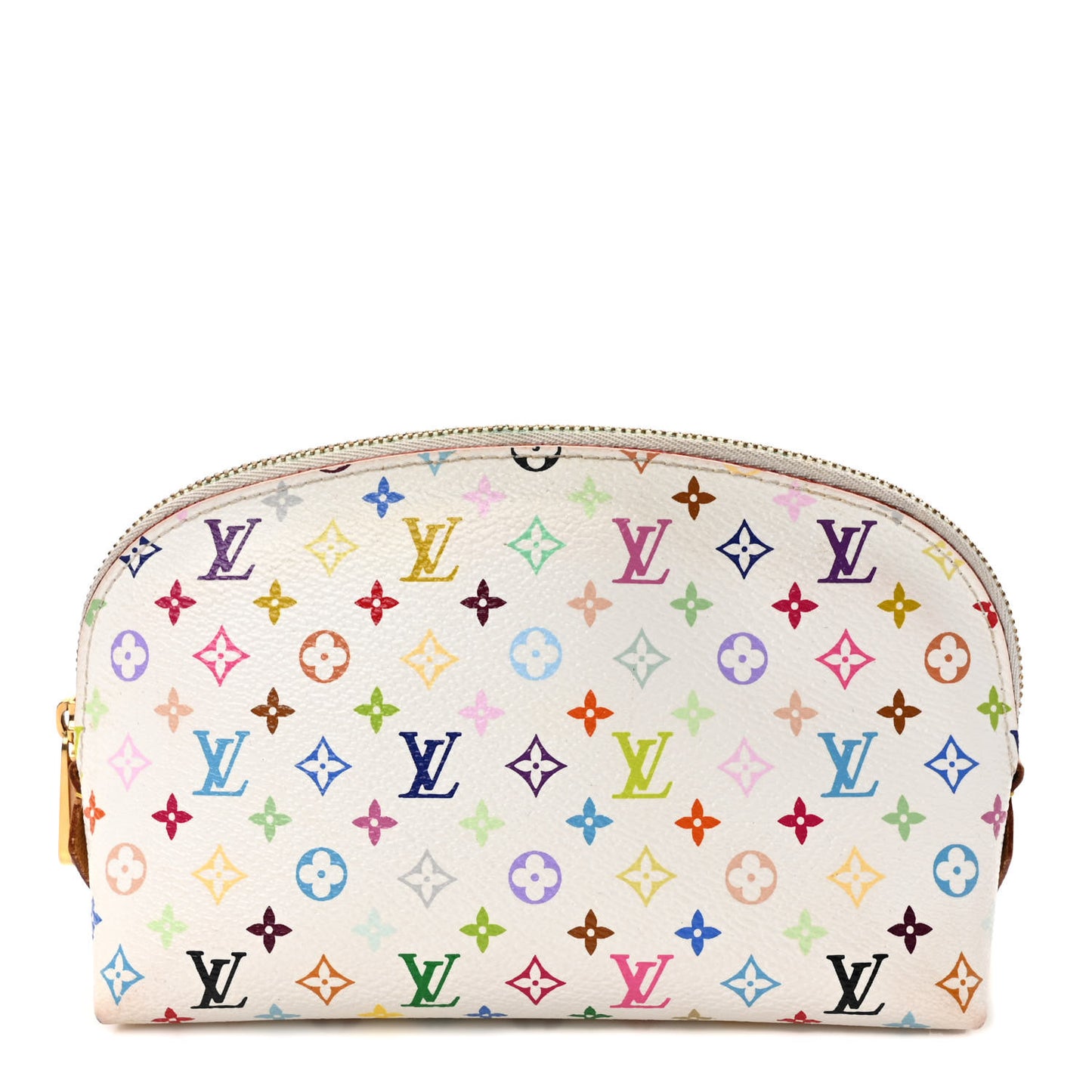 Monogram Multicolor Cosmetic Pouch White Litchi