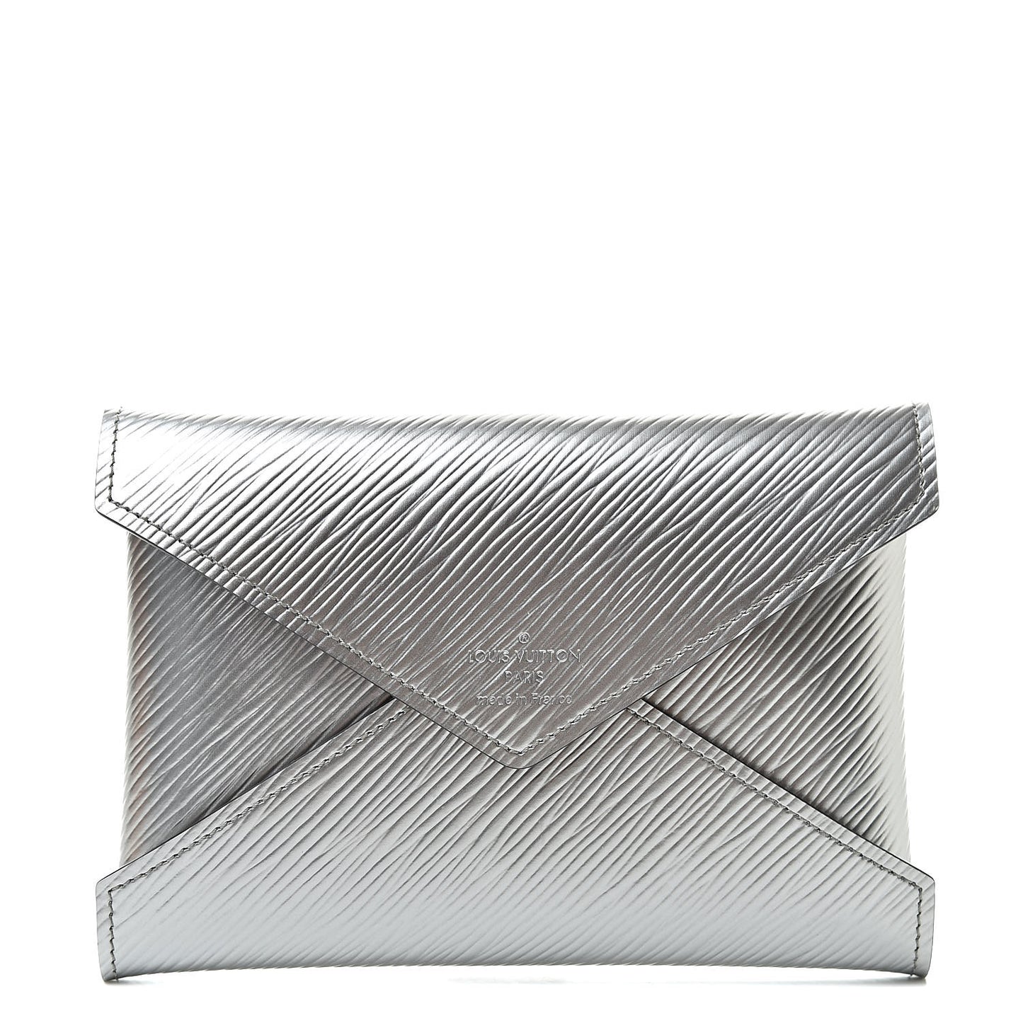 Metallic Epi Medium Kirigami Pochette Insert Silver