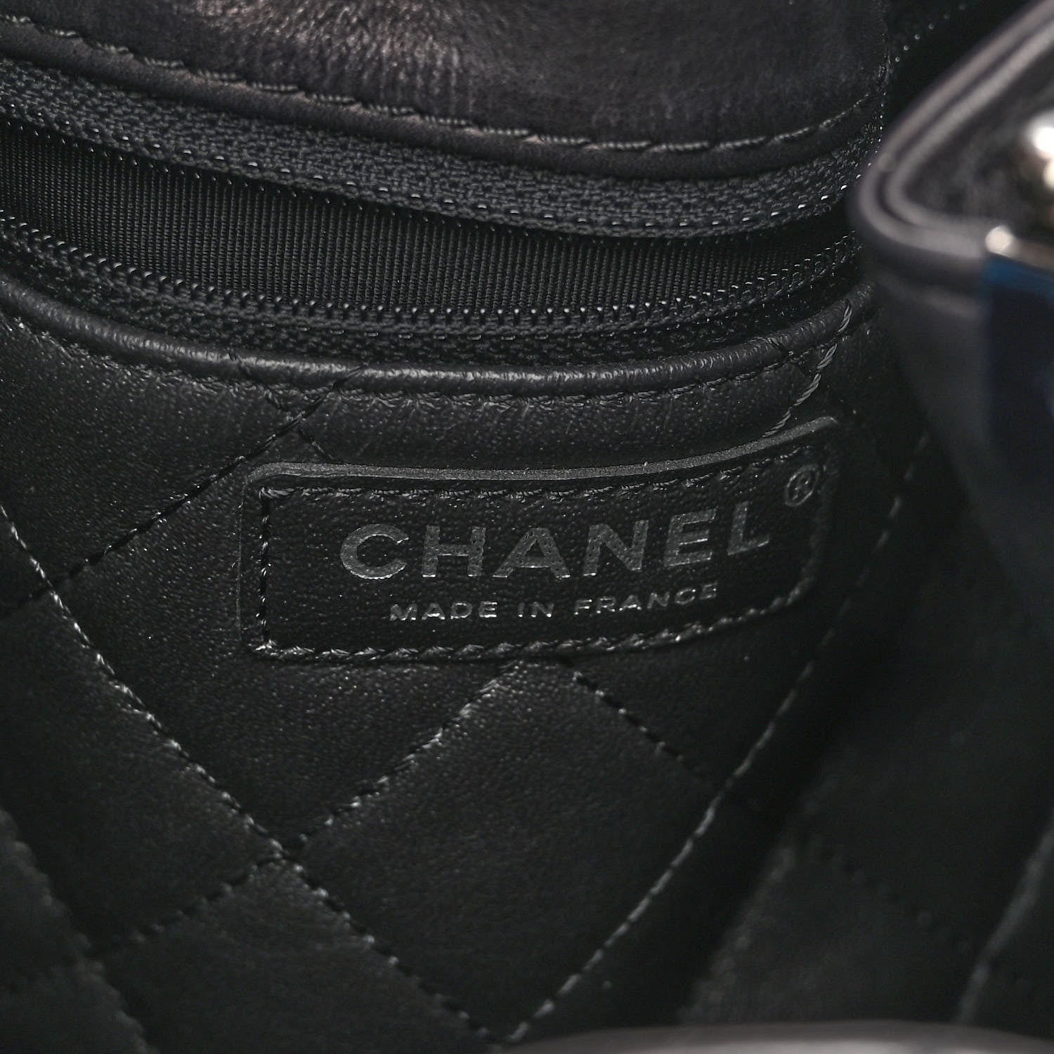 Chanel Calfskin Stitched Large Urban Luxury Drawstring Backpack Black 6 of 9