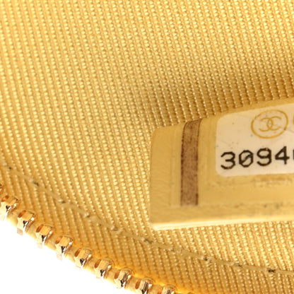 Chanel Caviar Quilted Round Clip On Coin Purse Yellow 7 of 7