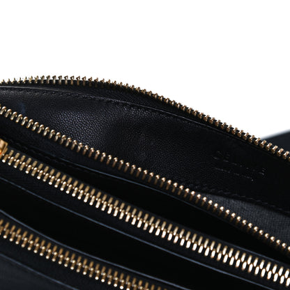 Celine Lambskin Small Trio Crossbody Bag Black 10 of 10