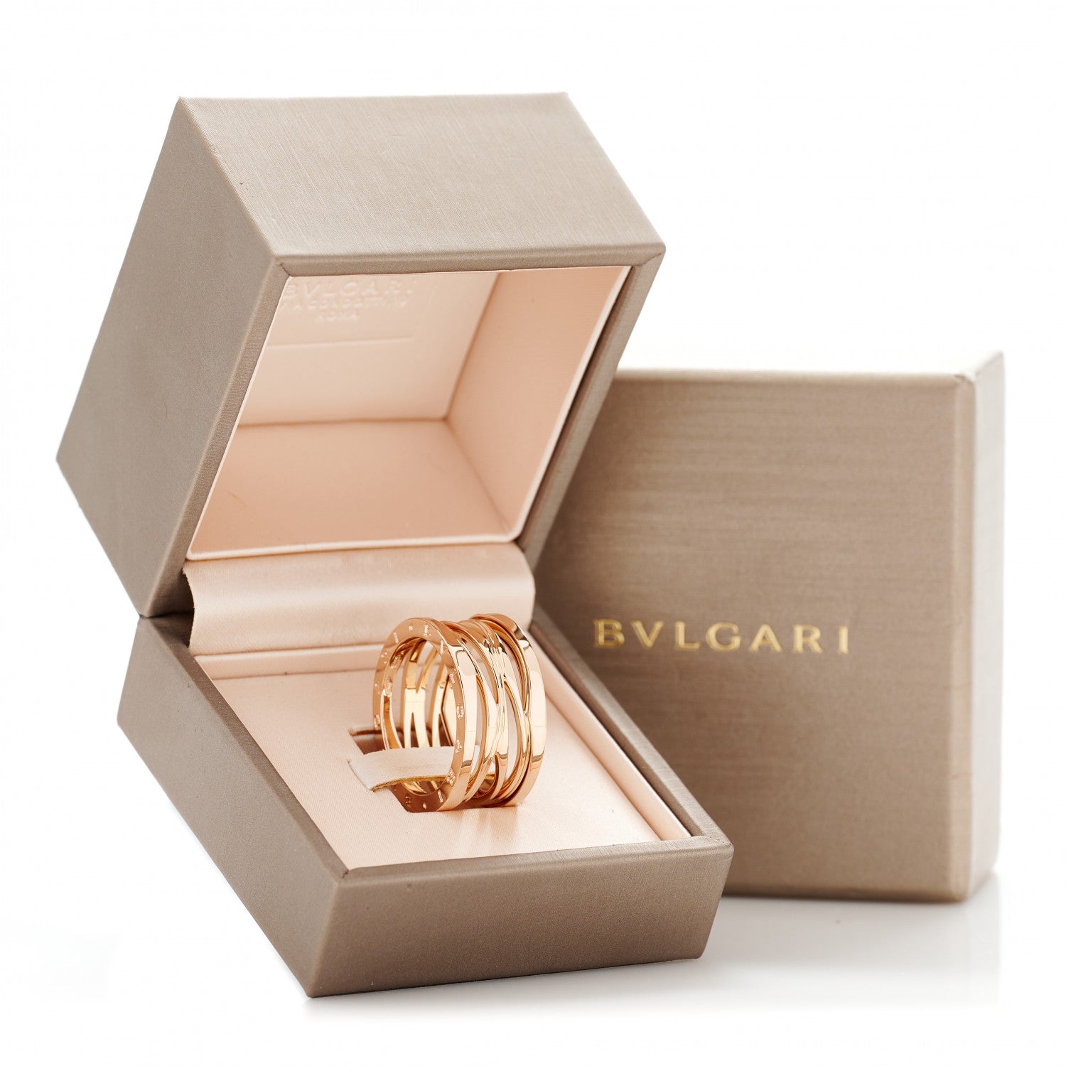 Bulgari 18K Rose Gold B.Zero1 Legend Four-Band Ring 66 11.5 8 of 8